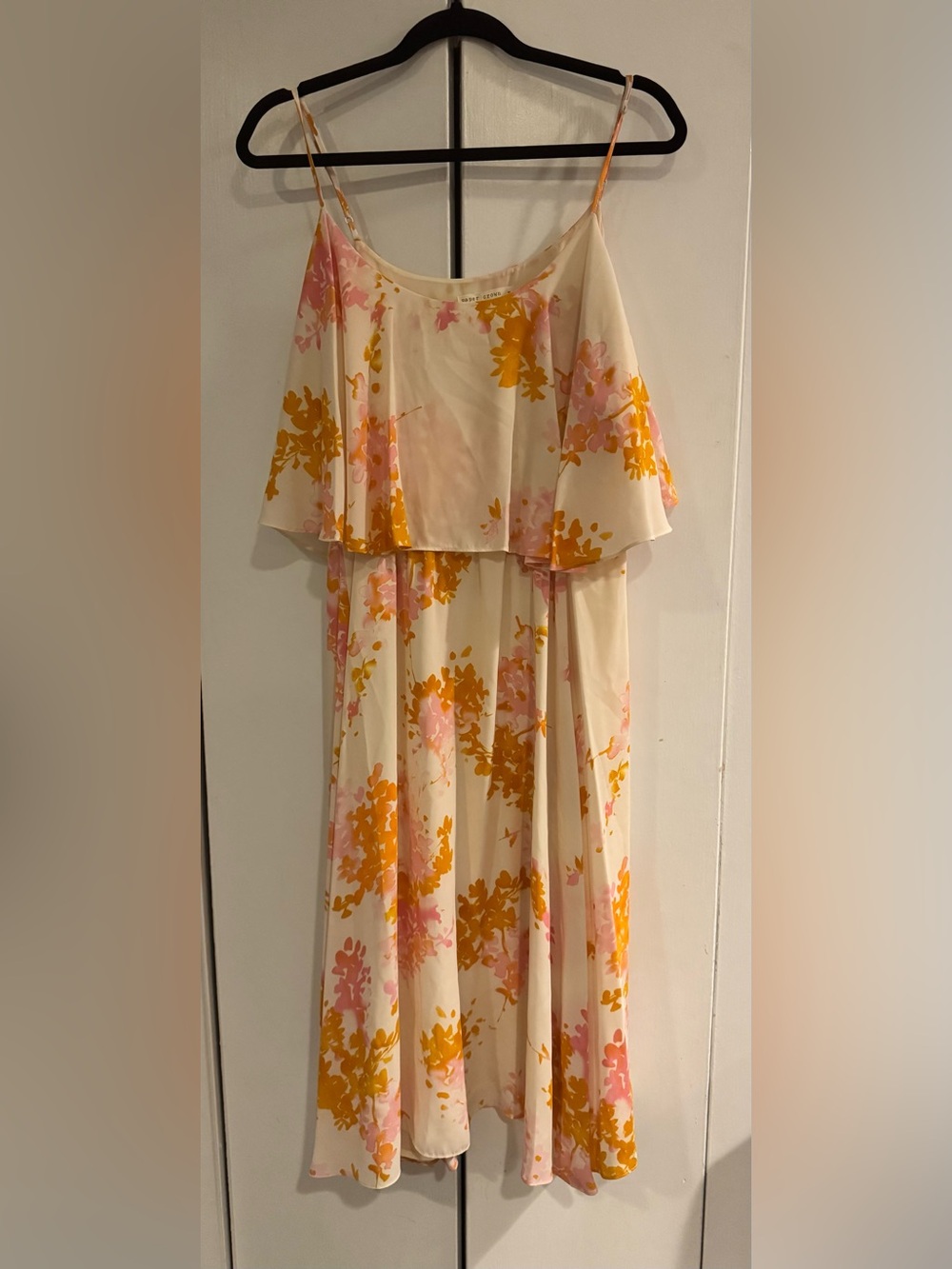 Paper Crown Cream Dress with Pink & Mustard Floral